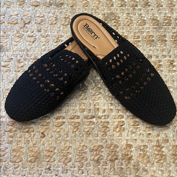 Born Black Mules with Geometric Design - Picture 2 of 6